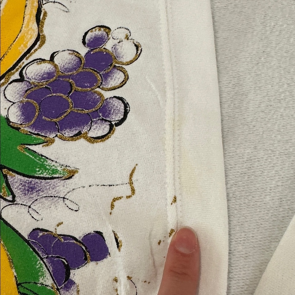 Vintage Myrtle Beach Fruit Print White Cardigan - Picture 11 of 11